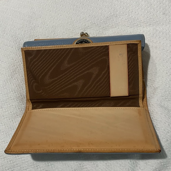 Dooney & Bourke Leather Wallet, Light Blue - Picture 4 of 13